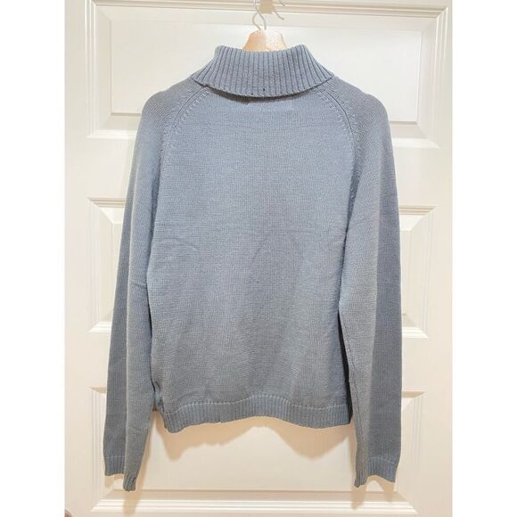 Bestow Lamswool & Nylon Blend Turtleneck Gray Pullover Top Sweater Cozy Size XL - Picture 3 of 9